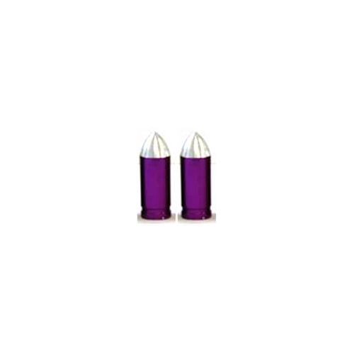 Valve Cap PURPLE Bullet, 2 pce