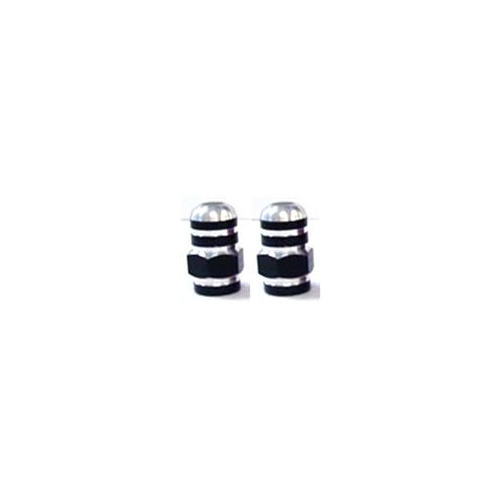 Valve Cap BLACK Alloy Nut, Bag of 2