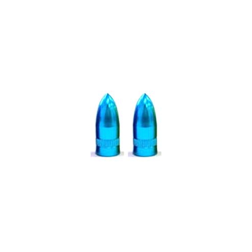 VALVE CAP - MISSILE blue 2pce