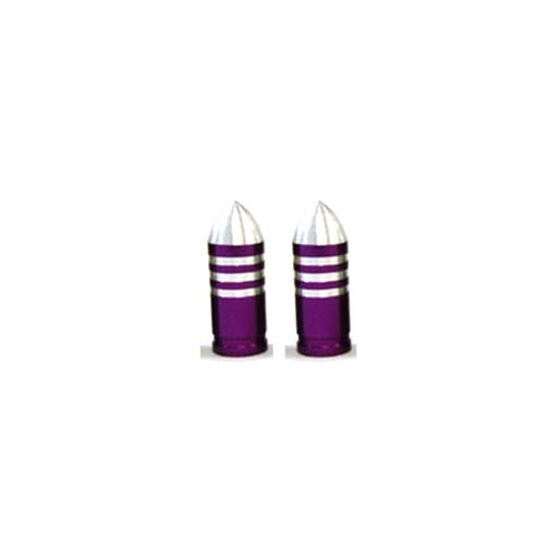 Valve Cap PURPLE Bullet Stripe