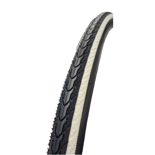 TYRE  700 x 32C COMMUTER Tread, (32-622)  Black/white tyre