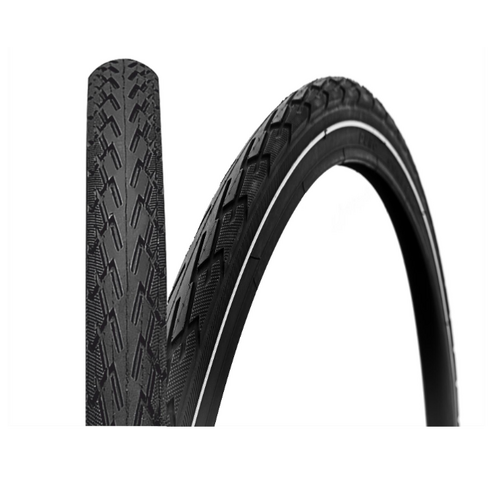 TYRE  700 x 35C BLACK Duro Cordoba, Commuter tread, Reflective strip (35-622)