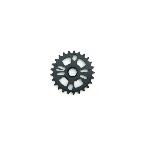 CHAIN RING - Defiant, 24mm Hole with Two Adaptors to Create 19mm or 22mm Hole, 25T, BLACK
