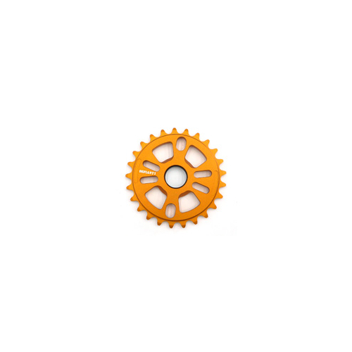 CHAIN RING - Defiant, 24mm Hole with Two Adaptors to Create 19mm or 22mm Hole, 25T, ORANGE