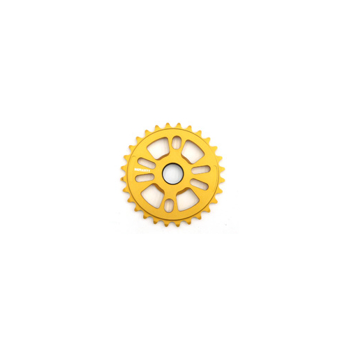 CHAIN RING - Defiant, 24mm Hole with Two Adaptors to Create 19mm or 22mm Hole, 28T, GOLD