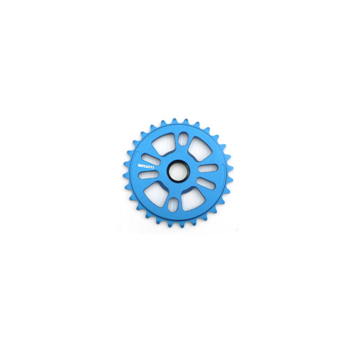 CHAIN RING - Defiant, 24mm Hole with Two Adaptors to Create 19mm or 22mm Hole, 28T, BLUE