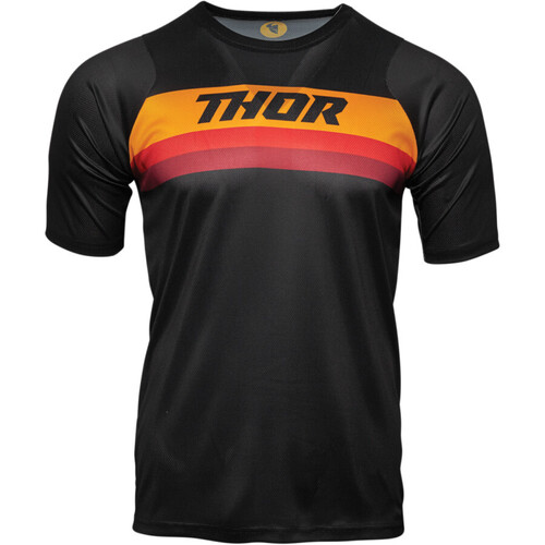 Thor Assist SS Jersey - Black/Orange - Medium