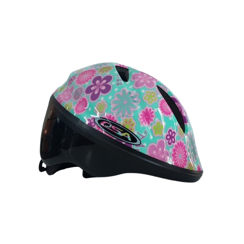 CHILDRENS HELMET - 44 to 50cm,  Australian Standards Approved,  "FLOWERS"