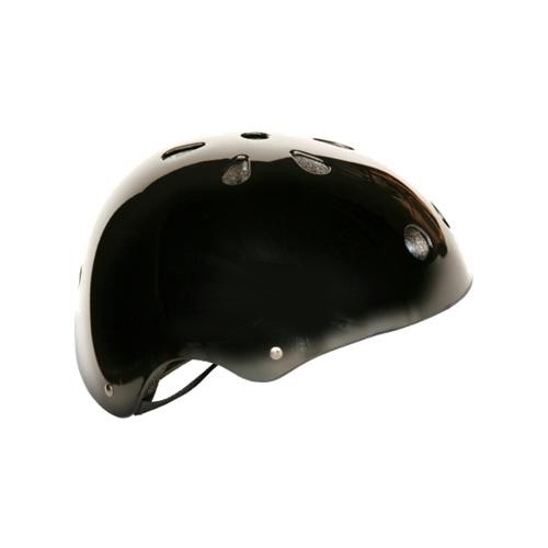 BMX HELMET  -  GLOSS BLACK, Australian Standards Approved - Size 55 to 58cm,  SMALL / MEDIUM