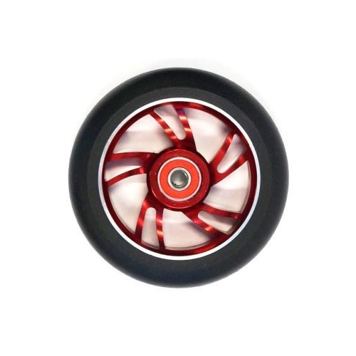 Scooter Wheel, Alloy, 110mm incl abec-9 bearing, RED core, Sensational NEW DISPLAYpackaging !
