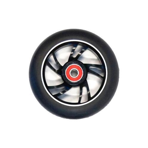 Scooter Wheel, Alloy, 110mm incl abec-9 bearing, BLACK core, Sensational NEW DISPLAYpackaging !