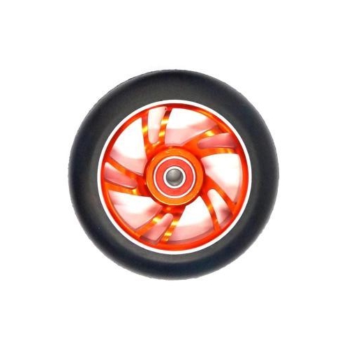 Scooter Wheel, Alloy, 110mm incl abec-9 bearing, ORANGE core, Sensational NEW DISPLAYpackaging !