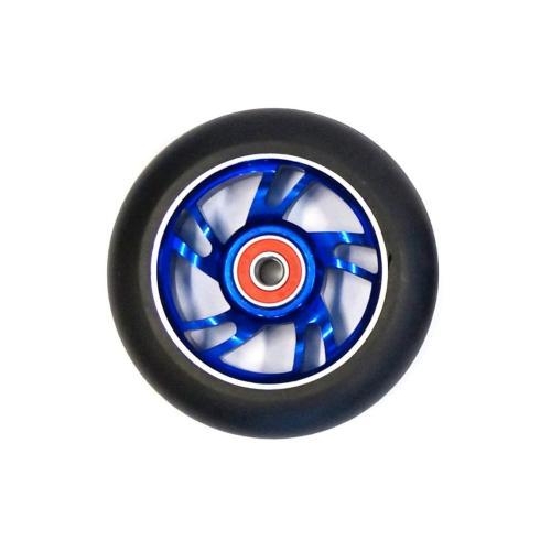 Scooter Wheel, Alloy, 100mm incl abec-9 bearing, BLUE core, Sensational NEW DISPLAYpackaging !