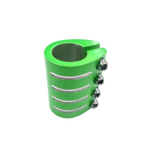 Seat clamp 4 bolt, Park, green 64MM X (33.6/29MM) X 41MM