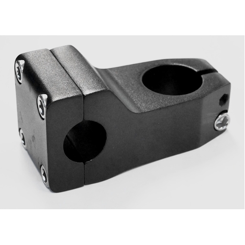 Ahead Stem for BMX  -  55mm Ext, 0 Degree, 28.6mm Dia., 22.2mm BB, Black