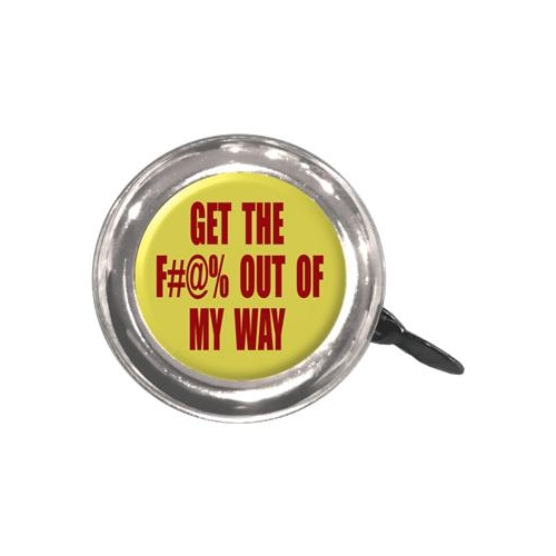 BELL - "F#@% Out of My Way", Steel, 55mm Diameter, Fits All Standard Handlebars, Clean Motion Swell Bell