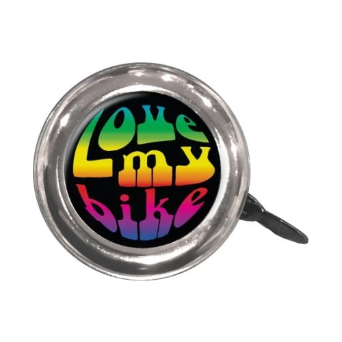 BELL - Love My Bike, Steel, 55mm Diameter, Fits All Standard Handlebars, Clean Motion Swell Bell