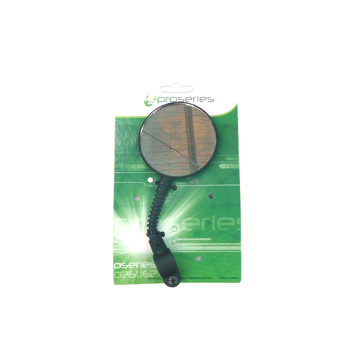 Mirror round with flexible arm