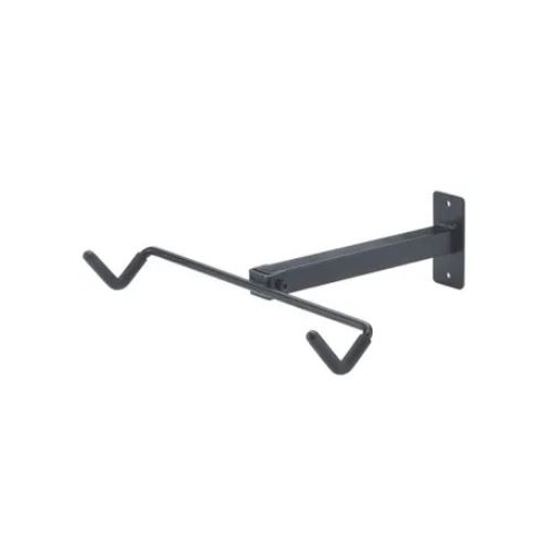 Bicycle wall hanger, 2 arms, rubber covering on holders,  Black  20kg Max Load