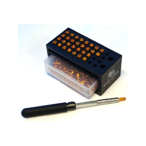 Nipple tool kit, inc nipple driver, organising block and storage draw