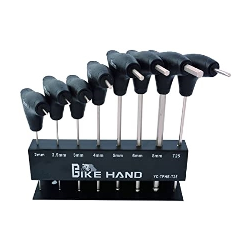 Tool set, twin head wrench (8 Pce set in Storage cradle) 2-8mm hex & T25