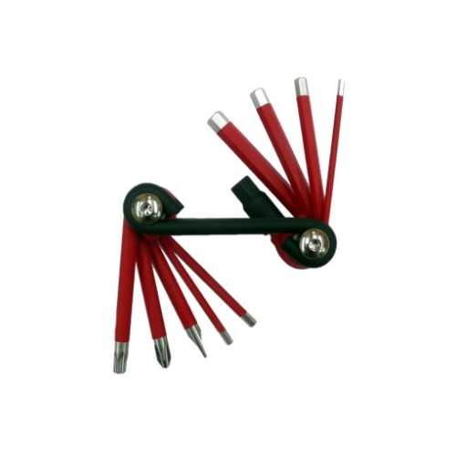 Multi-tool 10 function BLK/RED, 2/2.5/3/4/5/6/8/-/+/T25
