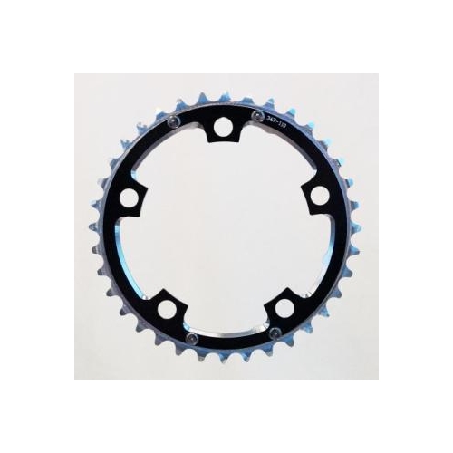 Chain Ring, 36T x 110 BCD for 9/10 speed, 7075 CNC Alloy, BLACK, w/ramps