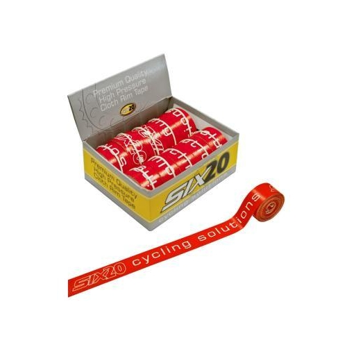 Rim Tape, Cloth, 13mm, Adhesive Backed, RED  (Box 12)