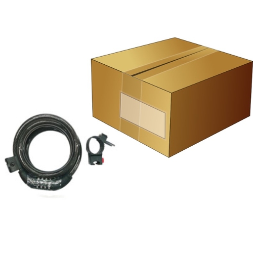 LOCK - Combination Cable Lock, 8mm x1800mm /  72'' (Resettable)  Box of qty 10