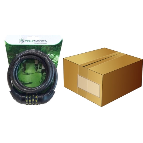 LOCK - Combination Cable Lock, 12mm x1800mm /  72'' (re-settable) Box qty of 12