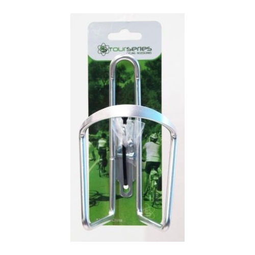 Traditional Style Alloy Bottle Cage SILVER, w/2 bolts