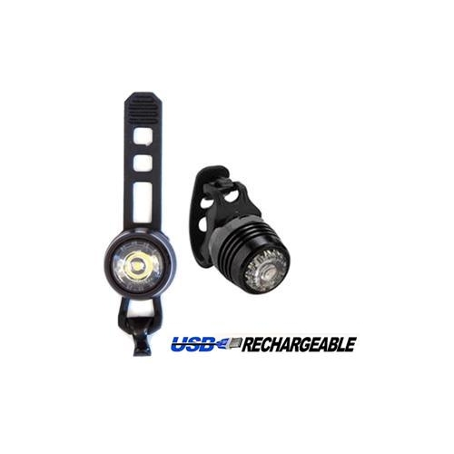 LIGHT - Front USB Light, 3 Function, Lithium USB-Rechargeable, Six20 packaging, Alloy, BLACK