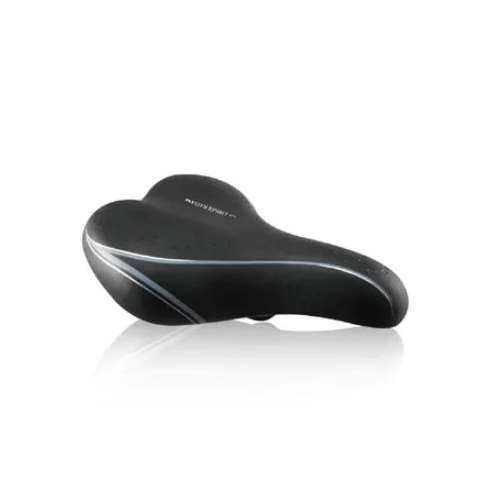 Saddle,  LADIES, vinyl top, black,  black rails, L:264 W:180mm,  Quality DDK product made in Taiwan