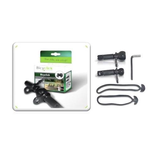 Bicyclick starter set, male and female bar end plugs to install on two bikes, for flatbar or MTB