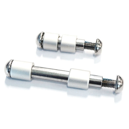 Stunt wheel hardware set for 7696/7697 scooters; contains 2x rear wheel spacers 12 x8.05x13mm; 2 x front wheel spacers 12 x 8.05 x 10mm; 1 x front axl