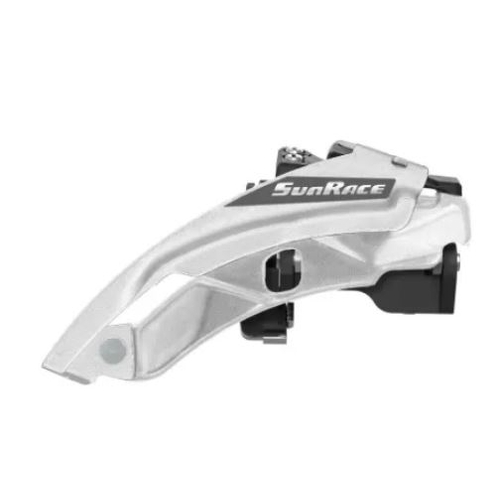 FRONT DERAILEUR 3 Speed MTB, Clamp Mount, Dual Pull, 34.9 43/32/22T SILVER (incls fittings for 31.8 & 28.6)