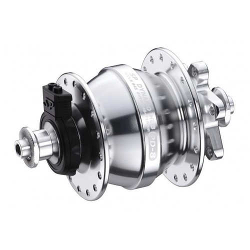DYNAMO HUB  Shutter Precision, PD-8. 6V 3W Output, Front,  36H, 6 Bolt Disc, Standard QR,   SILVER