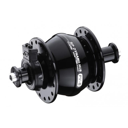 DYNAMO HUB  Shutter Precision,  PV-8. 6V 3W Output, Front,  32H, Non Disc, Standard QR,  BLACK