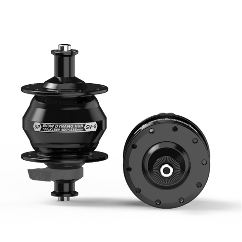 DYNAMO HUB  Shutter Precision, 6V 3W Output, Front,  32H, Non Disc, Standard QR, SV-8  BLACK