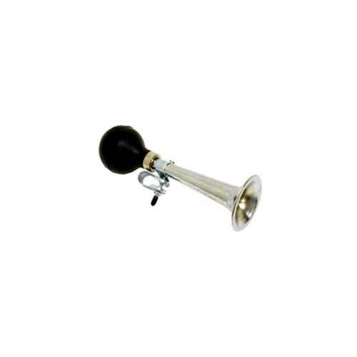 AIR HORN - straight, 22cm, Silver With Black Rubber Bulb, Bike Lane Packaging