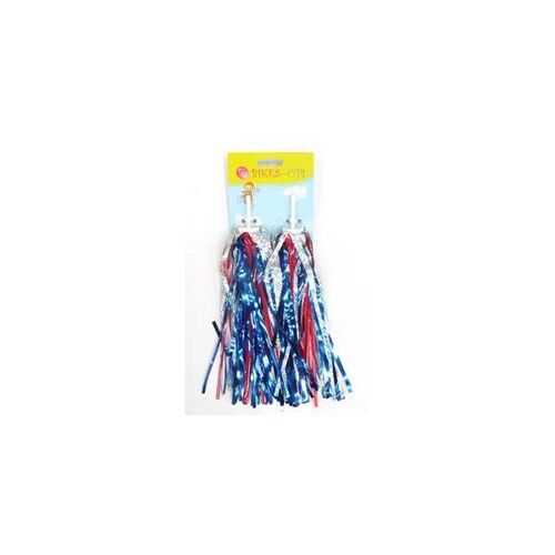 Bikes Up! Kids Streamers - Silver/Red/Blue