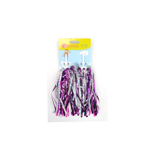 STREAMERS Laser Finish with Beads, BIKES UP!, SILVER & PURPLE