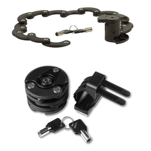 "SPECIAL OFFER "  Folding Lock, round type, KEY push-to-lock, 3mm hardened steel, and  bicycle bracket/holder, recommended to us by one of our custome