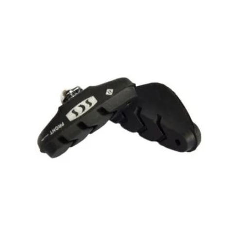 BRAKE PADS - Caliper Brake Pads, Shimano Style, 50mm (Sold in Pairs) SCS premium patented compound - CERAMIC FIBRE PLUS  RUBBER + RED PU RESIN INSERT