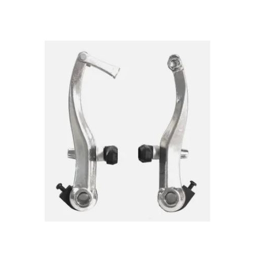 BRAKE -  V Brake Set For Cruiser, 120mm Arms, Linear Type Dual Spring, Alloy, SILVER (Front & Rear)