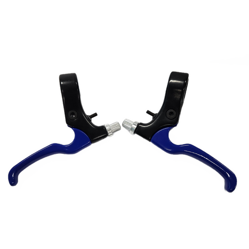 BRAKE LEVER - For Caliper Brake, 2 Finger Type, Alloy, BLUE (Sold In Pairs)