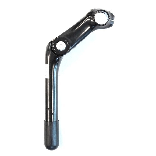 H/bar STEM, adjustable, alloy, black, quill L:180mm,  dia 25.4mm, ext 110mm, h/bar dia 25.4mm