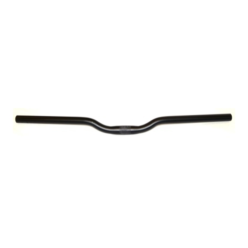 HANDLEBAR  25.4mm, 62cm Wide, 30mm Rise, 10 Deg Sweep, Butted Alloy, City Bike  BLACK