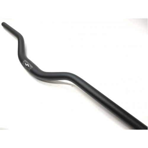 HANDLEBAR  31.8mm, 78cm Wide, 60mm Rise, Alloy  BLACK Matt Finish (6 Degree Sweep)