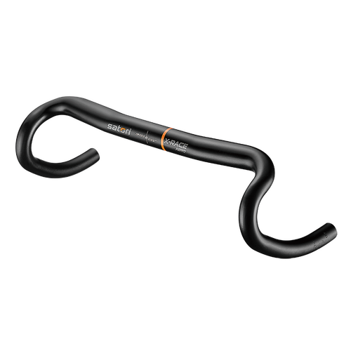 HANDLEBAR - 31.8mm Dia, 460mm wide, 122mm drop, 70mm reach, 16 deg flair, SATORI X-RACE AERO, matt black